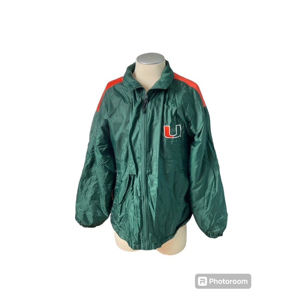 Starter Jacket Large Miami Hurricane's Football Men's